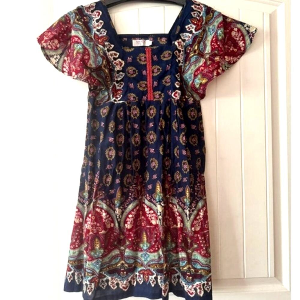 Funky People Boho Paisley Navy Mini Dress S